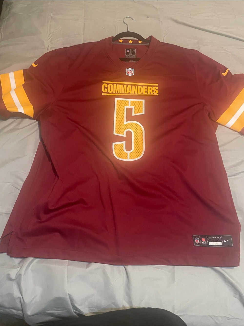 NFL Washington Commanders #5 Jersey - Burgundy/Gold
